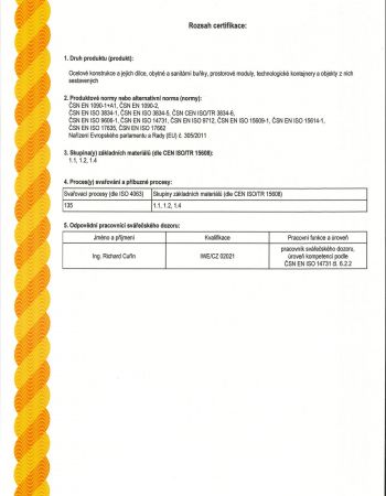 ISO 3834-2 str. 2 svařování